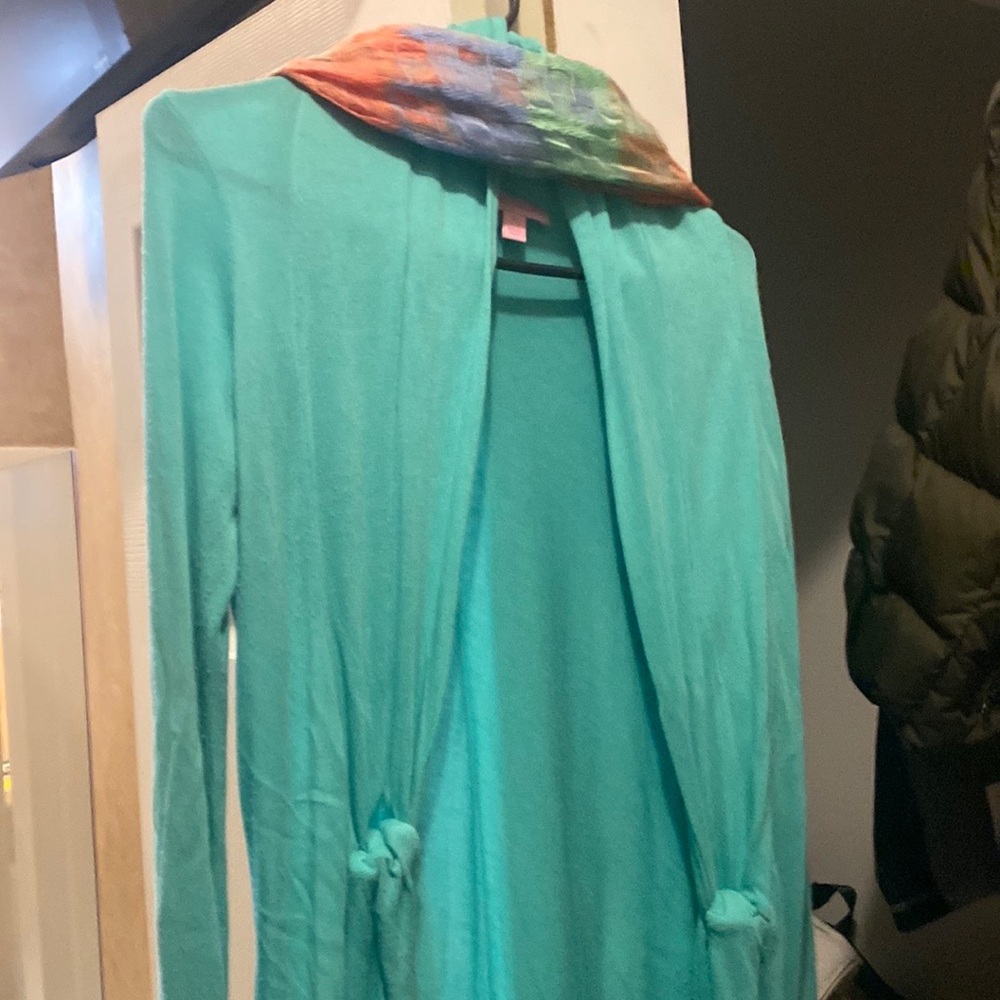 Lily Pulitzer cardigan and matching scarf size M